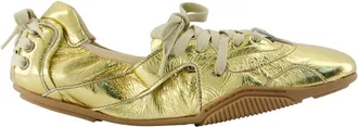 Acne Studios Laced Shoes, female, Yellow, Size: 11 US Lace-up Leather Shoes