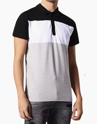 Diesel Mens DIESEL T DAY Mens Polo T Shirt Short Sleeve Slim Fit Casual Summer Golf Tee Top - Grey - Size: 40