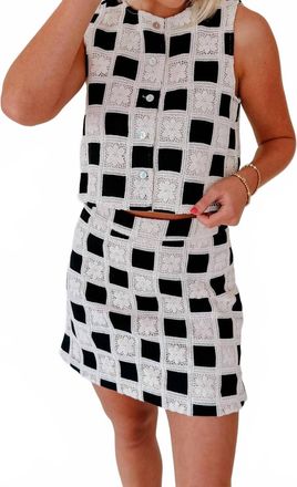 FRNCH Niya Mini Skirt In Cream