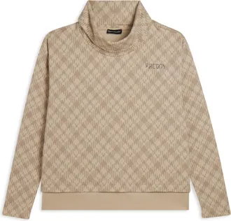 Freddy Felpa comfort fit fantasia all-over con fondo sovrapposto