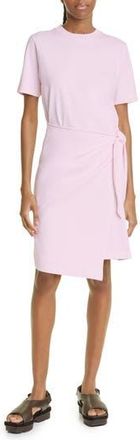 Vince Side Tie Cotton T-Shirt Dress in Rosewater at Nordstrom Rack, Size X-Large