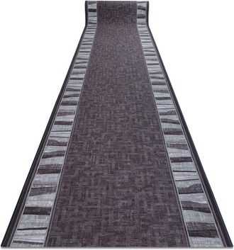 RugsX Rugsx - Alfombra De Pasillo Con Refuerzo De Goma Linea Gris 80cm Grey 80x360 Cm