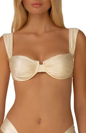 Montce Swim Cream Silkie Bella Underwire Satin Bikini Top at Nordstrom, Size X-Large