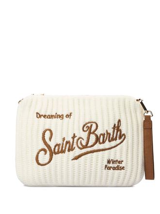 MC2 Saint Barth Parisienne embroidered clutch bag - Neutrals