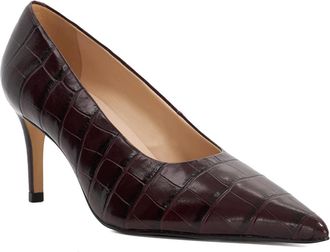 Dune London Ladies Aspiring Leather Pointed Toe Courts Size UK 4 Court Shoes Burgundy