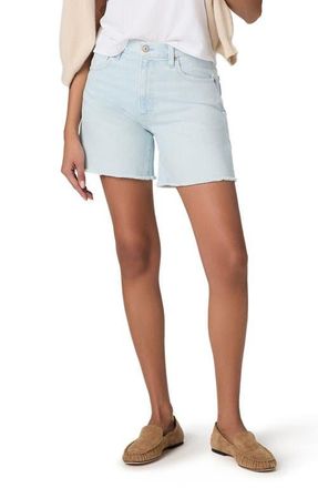 Paige Archie Longer Length Cutout Denim Shorts in Fleur De Mer at Nordstrom, Size 25
