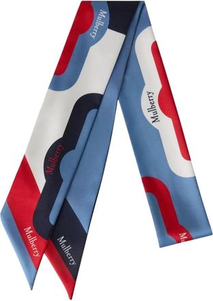 Mulberry geometric-print scarf - women - Recycled Polyester - One Size - Blue