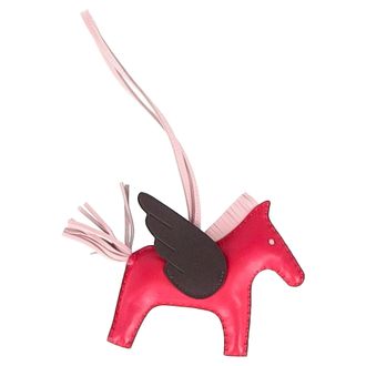 Herm&egrave;s Herm&egrave;s Rodeo MM Charm in Roze Leer