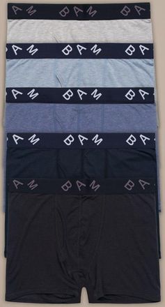 BAM Regular Fitted Air Bamboo Boxers - 5 Pack - XX-Large