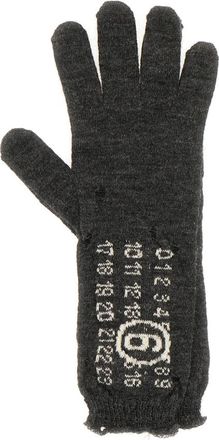 Maison Margiela Wollen Handschoenen - Dames - Handschoenen - Grijs - M - Wol - Accessoires