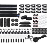 OEM Kit De Gesti&oacute;n De Cables De 200 Piezas, 4 Fundas Para Cables, 3 Clips Para Cables, 10+2 Bridas Para Cables, 15 Clips Adhesivos Para Cables, 100 Bridas