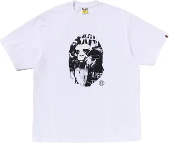 A Bathing Ape Photo Print Ape Head Relaxed Fit T-Shirt White 1L30-110-333-WHT
