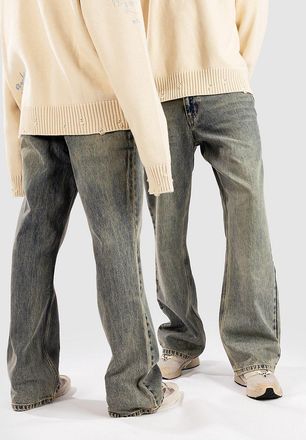 Deus Curve Line Bootcut Jeans blau