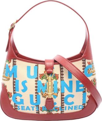 Gucci Pre-owned Gucci Small Canvas 100 Centennial Music Jackie 1961 Crossbody Ladies W12CG62OF603IZT3