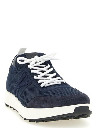 Kiton Technical Cotton Sneaker - Navy