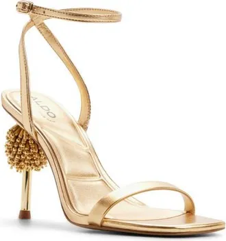 Aldo Aurorar Ankle Strap Sandal in Gold at Nordstrom, Size 6.5
