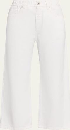 Brunello Cucinelli Garment Dye Wide-Leg Ankle Pants