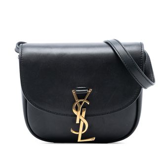 Saint Laurent Pre-owned Womens Small Leather Monogram Kaia Crossbody - Black - One Size