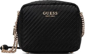 Guess Co mini Mirema logo-detail crossbody bag - women - Polyurethane - One Size - Black