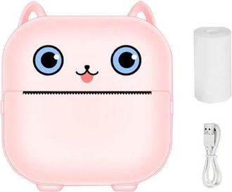 OEM Mini Impresora - Etiquetadora De Bolsillo - Impresi&oacute;n De Etiquetas - Tecnolog&iacute;a T&eacute;rmica Sin Tinta - 9,3 X 8,4 X 3,75 Cm - Rosa