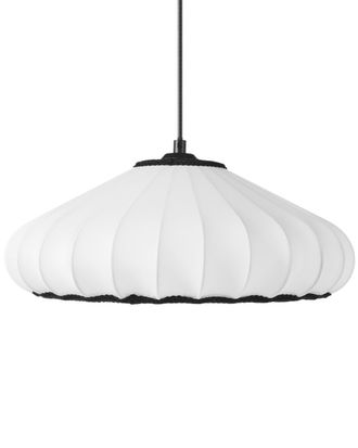 Beliani L&aacute;mpara colgante material sint&eacute;tico blanco