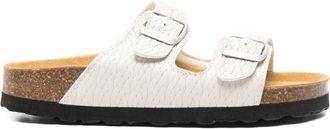Woolrich Ledersandalen mit zwei B&auml;ndern