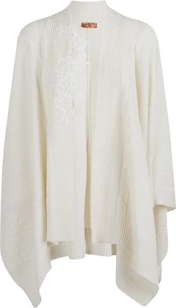 Ermanno Scervino Giacca oversize in cashmere - Bianco