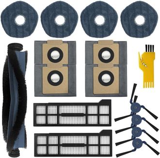 OEM Kit De Accesorios Aplicables Para Aspiradora Robot Eufy X10 Pro Omni Piezas De Repuesto 15 Paquetes 1 Cepillo Principal, 2 Filtros, 4 Cepillos Lateral