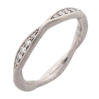 Chanel Platinum 950 Band Ring (Pre-Owned)