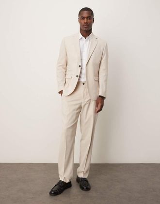 Selected Neil - Pantaloni regular fit color crema-Bianco