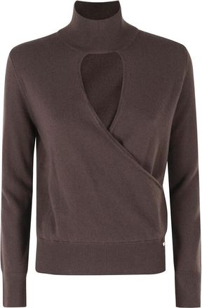 Herno Coltrui Sweater - Dames - Coltruien - Bruin - S - Truien & Vesten