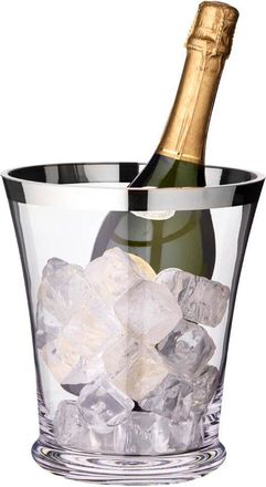 Edzard Mundgeblasener Flaschenkühler Reuben Kristallglas mit Platinrand