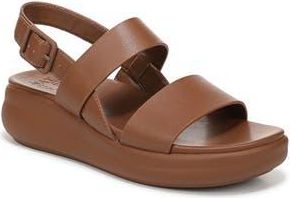 Naturalizer Coast Slingback Platform Sandal in Walnut Brown Faux Leather at Nordstrom Rack, Size 10.5