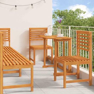 vidaXL Vidaxl - Juego Bistro De Jard&iacute;n 6 Pcs Marr&oacute;n Madera Maciza De Acacia