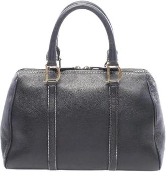 Dior Pre-owned Leren Boston Tas - Dames - Vintage Handtas - Zwart - ONE Size - Leer - Vintage