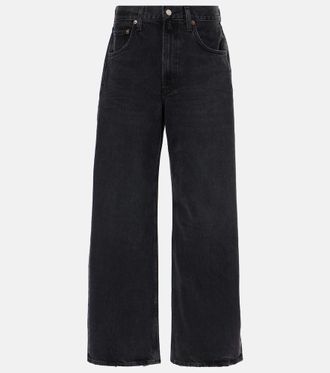 A Gold E Low Curve mid-rise barrel-leg jeans