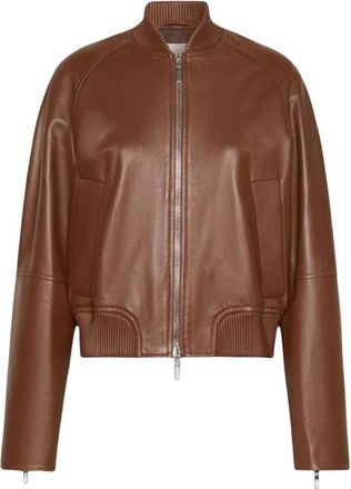 Sportmax Amour Bomberjack - Dames - Bomber jackets - Bruin - S - Leer - Jassen