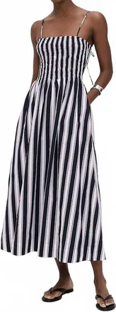 Mikoh Swimwear Talisa Striped Midi Dress In Cabana Stripe