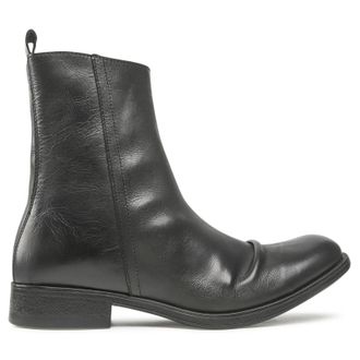 FLY London MELV797FLY Leather Mens Ankle Boots - UK 10 - US 11 Men - EU 44 - Black - Size:UK 10