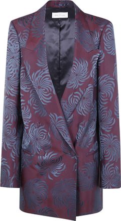 Dries Van Noten Womens Blink Jacket - Dark Red - Size X-Small