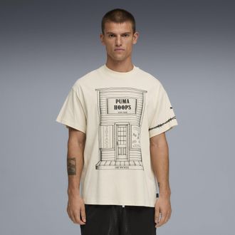 Puma T-shirt da basket oversize Swish N Ink II da uomo, Accessori, Bianco, 3XL