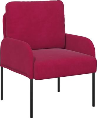 vidaXL Sof&aacute;s Con Coj&iacute;n 55cm Rojo Vino Madera Contrachapada Vidaxl