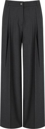 Twinset Anthracite Grey Wide Leg Pants