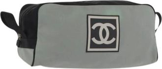 Chanel Pre-owned Bags, female, Gray, Size: ONE SIZE Pre-owned Vintage Nylon Bag