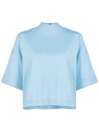 Lenny Niemeyer Top con mezze maniche - Blu