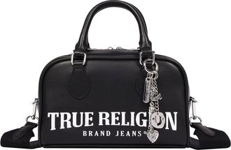 True Religion Bombe Logo Satchel with Charm
