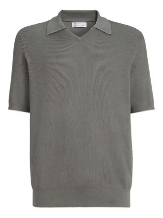 Brunello Cucinelli T-shirt con scollo a V - Grigio
