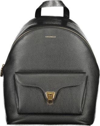 Coccinelle Elegante Leren Rugzak - Dames - Rugzakken - Zwart - ONE Size - Leer - Tassen