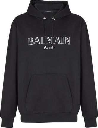 Balmain Vintage logo hoodie - Heren - Hoodies - Zwart - S - Katoen - Hoodies & sweatvesten