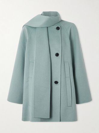 Proenza Schouler Giacca In Misto Lana Con Sciarpa Brisa - Blu